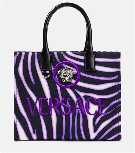 purple versace bag